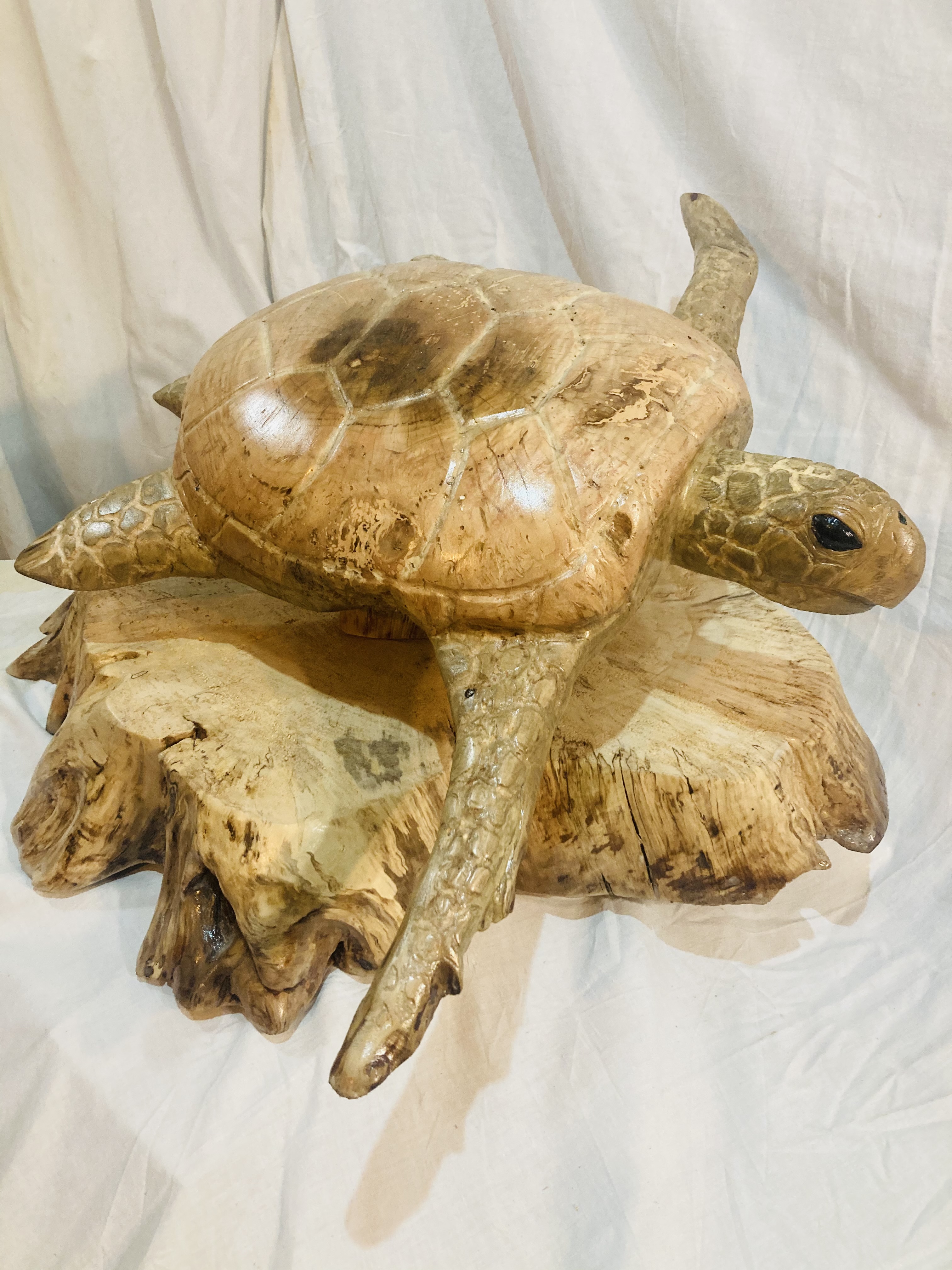 Thad Christiansen - Sea Turtle carved from wood - People's Choice Award