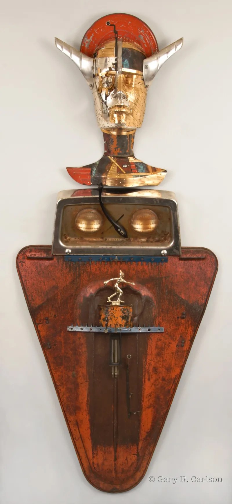 Madam X Goes Bowling by Gary Carlson - Found Object Assemblage Sculpture - Award of Merit