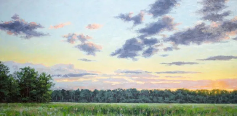 View from the Isanti Boardwalk, oil on stretched canvas by Nathan Hager of Isanti, MN