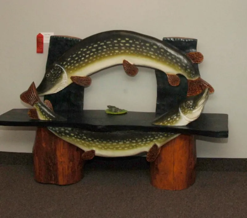 Second Place Functional Sculpture - “Leap Frog”, by Loren Langager of Pine City