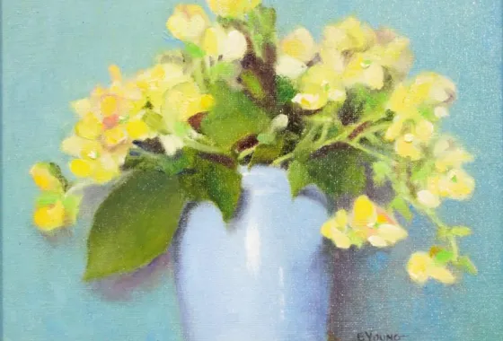 Classic Bouquet One, oil on art panel by Barbara Young of Taylors Falls, MN