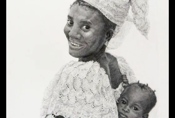 Daru Mother and Child by Marilyn Cuellar